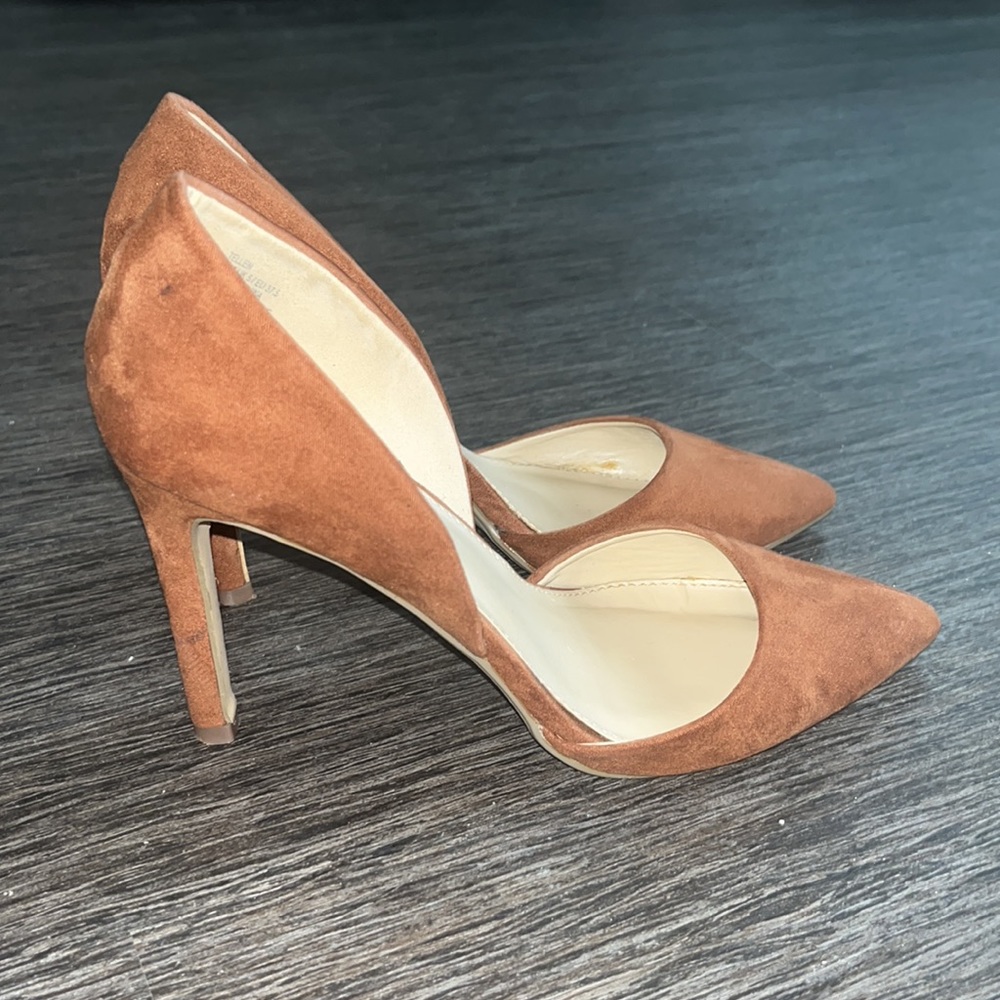 Camel d’orsay pumps heels